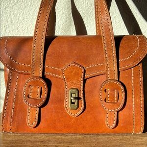 Leather crafted  El Caballo Blanco clutch (talabarteria  antique) by J CASTRO M